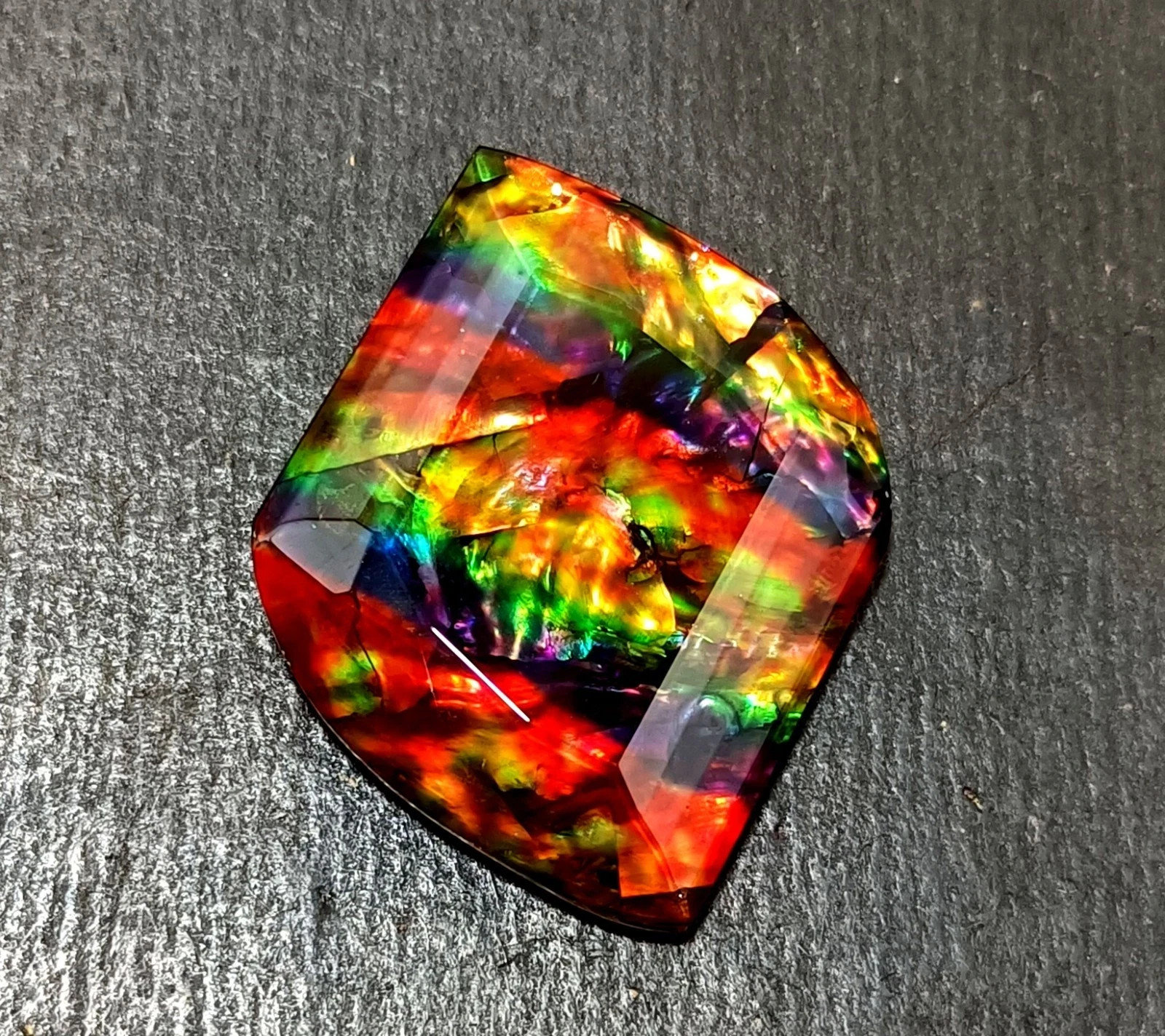 60 Ct Natural Ammolite Fancy Opal-Like Organic Doublet Rare Loose GEMSTONE