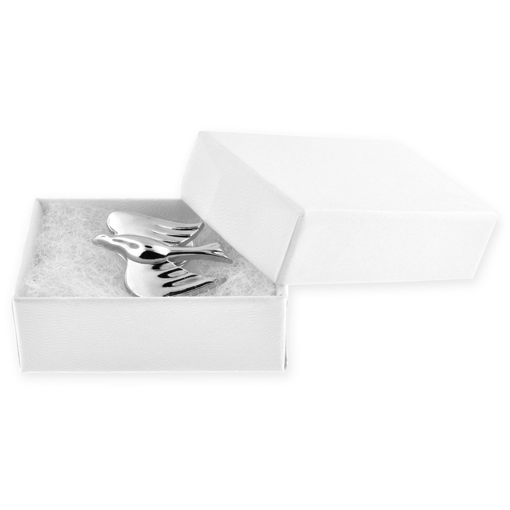 10 Pack – White Swirled Cotton Filled Small Jewelry Gift Box