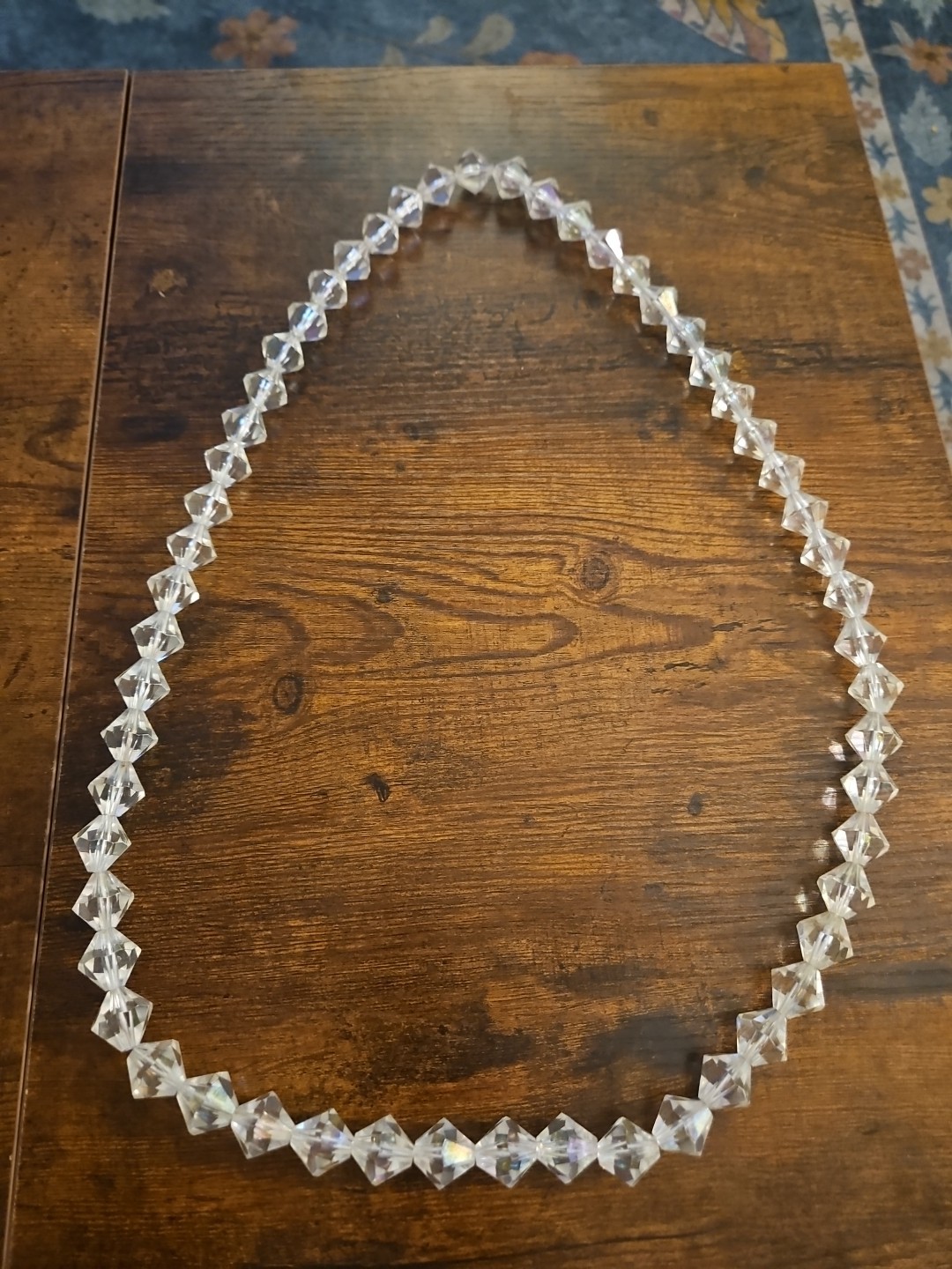 Vintage Clear Lucite Acrylic Plastic Chunky Necklaces 20 Inches As Pictured