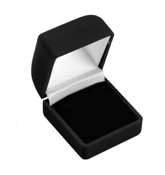 24 PCS CLASSIC VELOUR RING BOX, BLACK RING BOX 1 3/4″ X 1 7/8″ X 1 1/2″