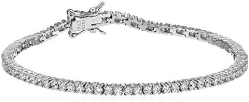 Unisex 1 Row Silver Finish Solitaire Bling Tennis Chain Necklace 16-30 inches