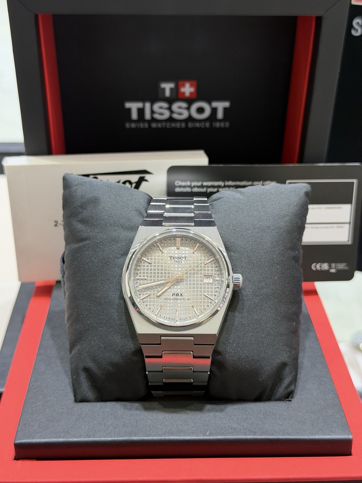 New Tissot PRX Titanium 38mm Silver Dial Men’s Watch T137.807.44.061.00