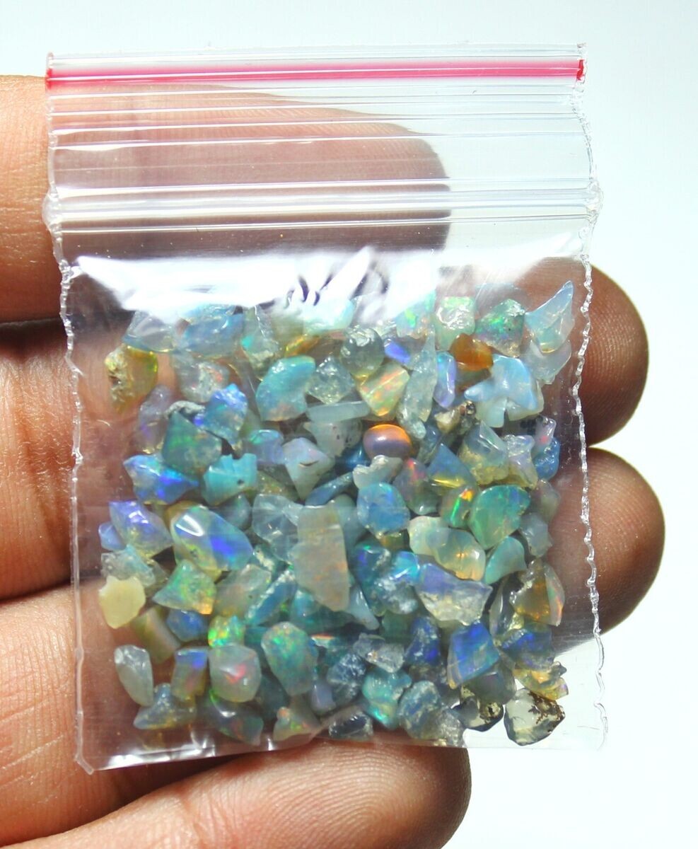 100 PCS Lot AAA Quality Natural Ethiopian Gray Opal Rough Loose Gemstone