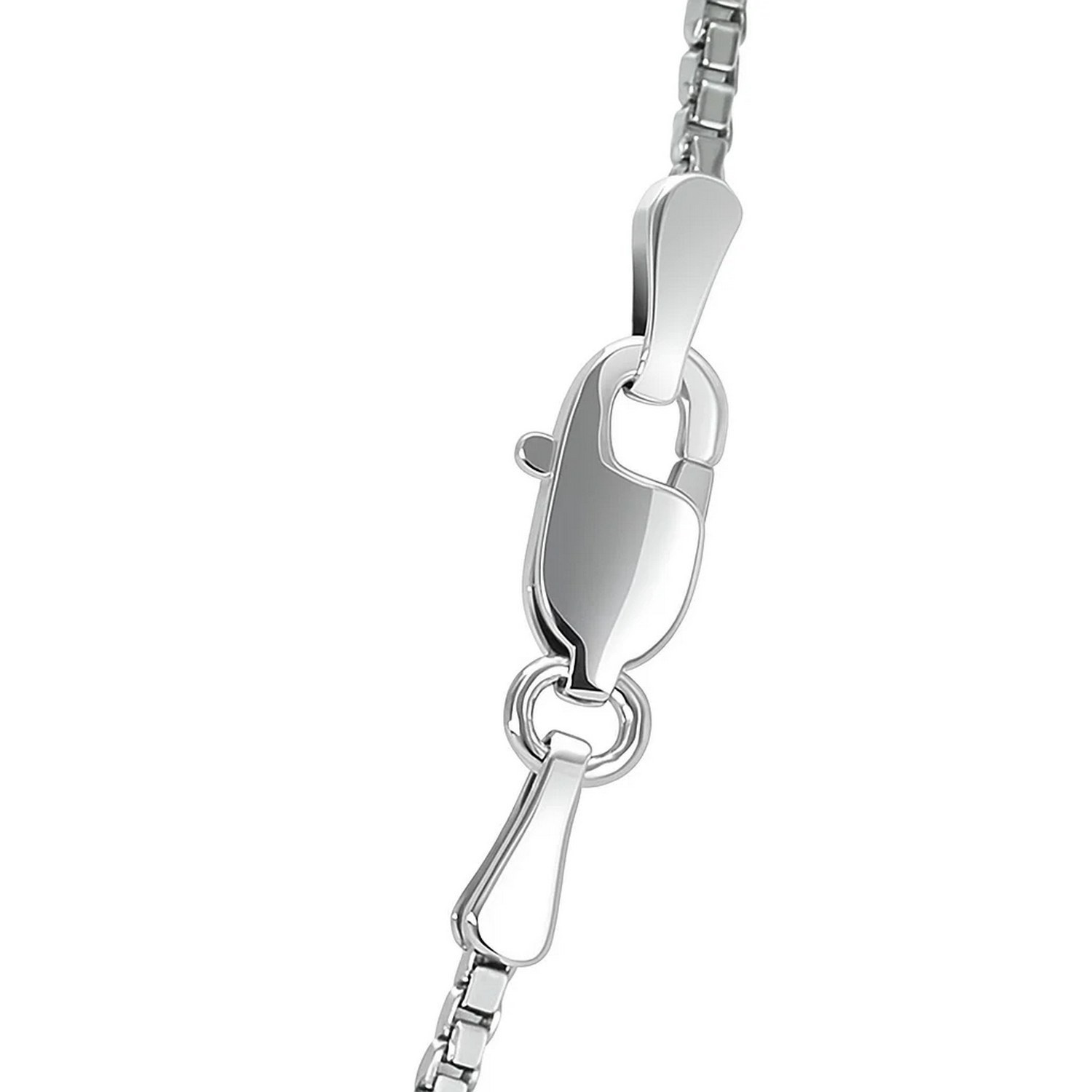 Sterling Silver Rhodium Plated Box Chain (1.30 mm)