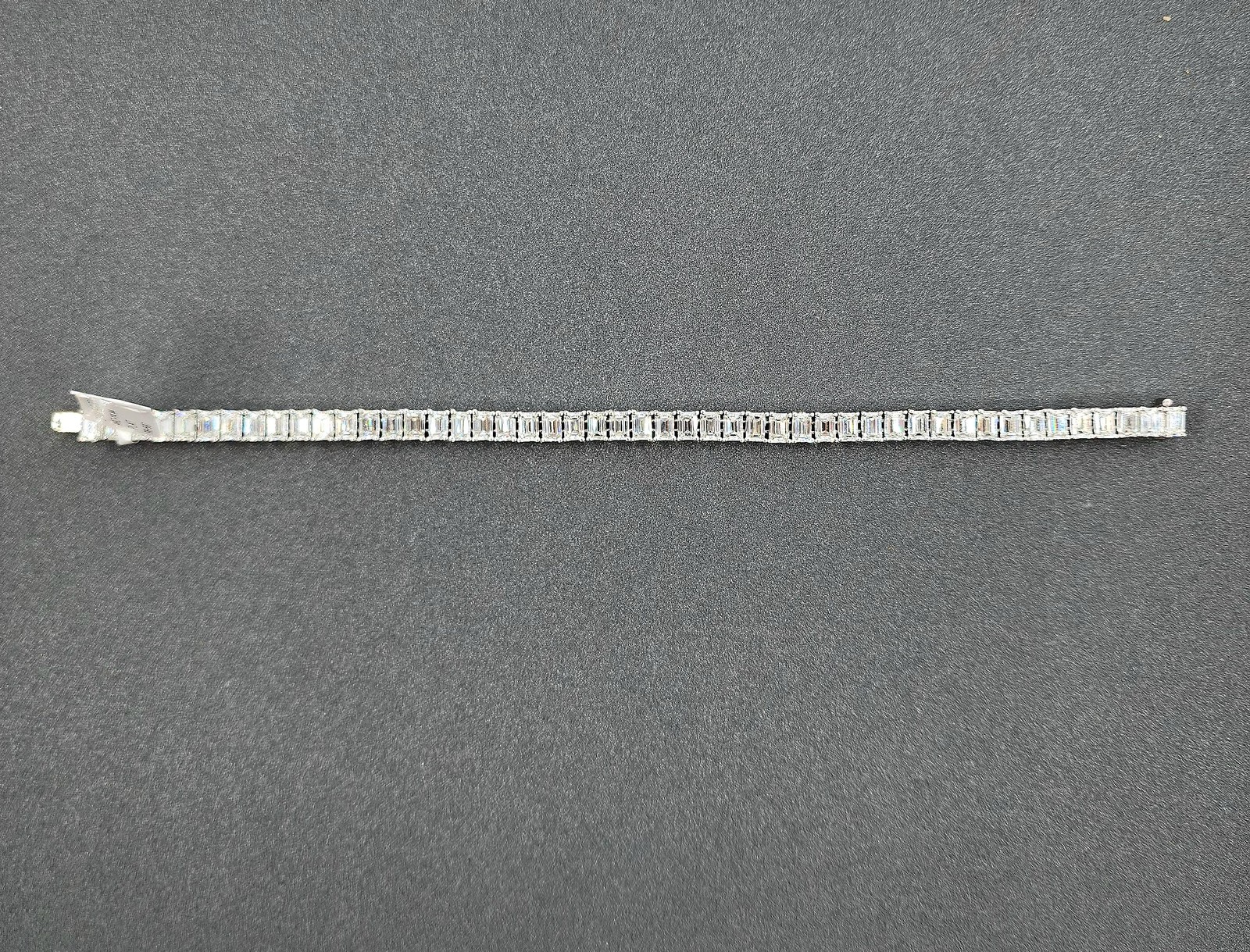 14.44 ct Emerald Cut Diamond Tennis Bracelet