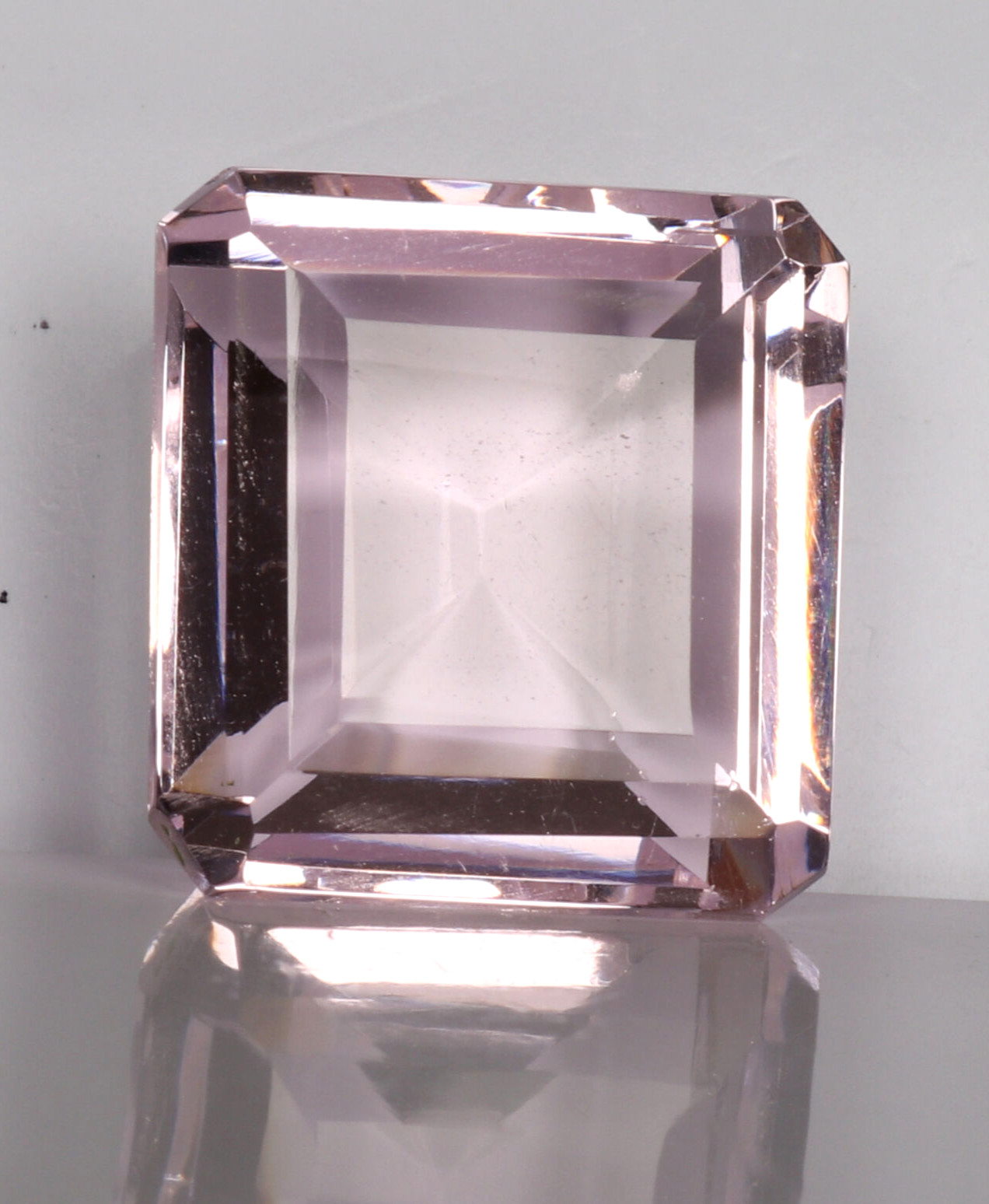 AAA+ Large Pink Topaz 18.00 Ct. Square Cut Faceted Loose Gemstone Ring & Pendant