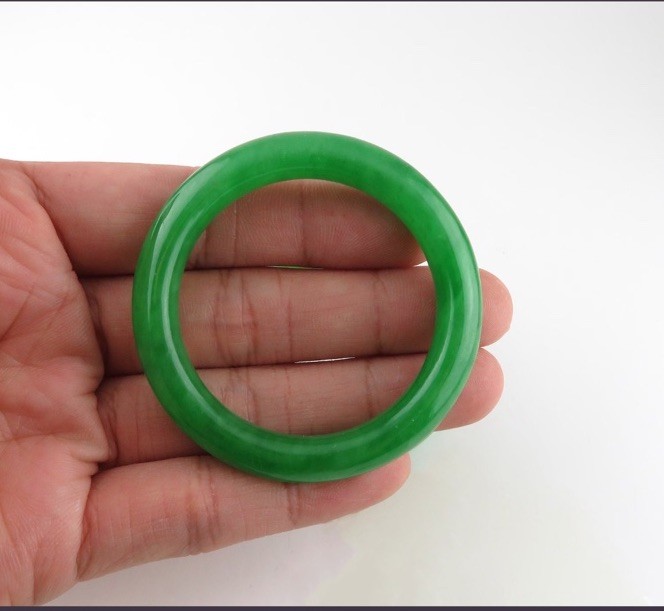 Natural Apple Green Jade Child Real Baby Bangle Bracelet