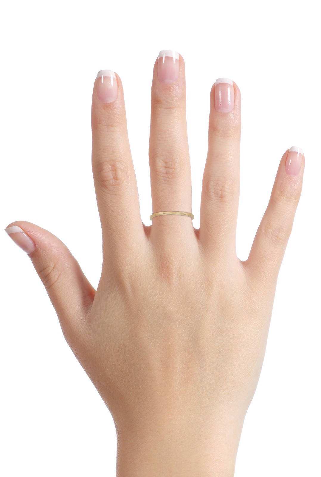 Solid 10K Yellow Gold Hammered Ring 1mm Size 1–15 Thin Gold Ring Midi Stack Band