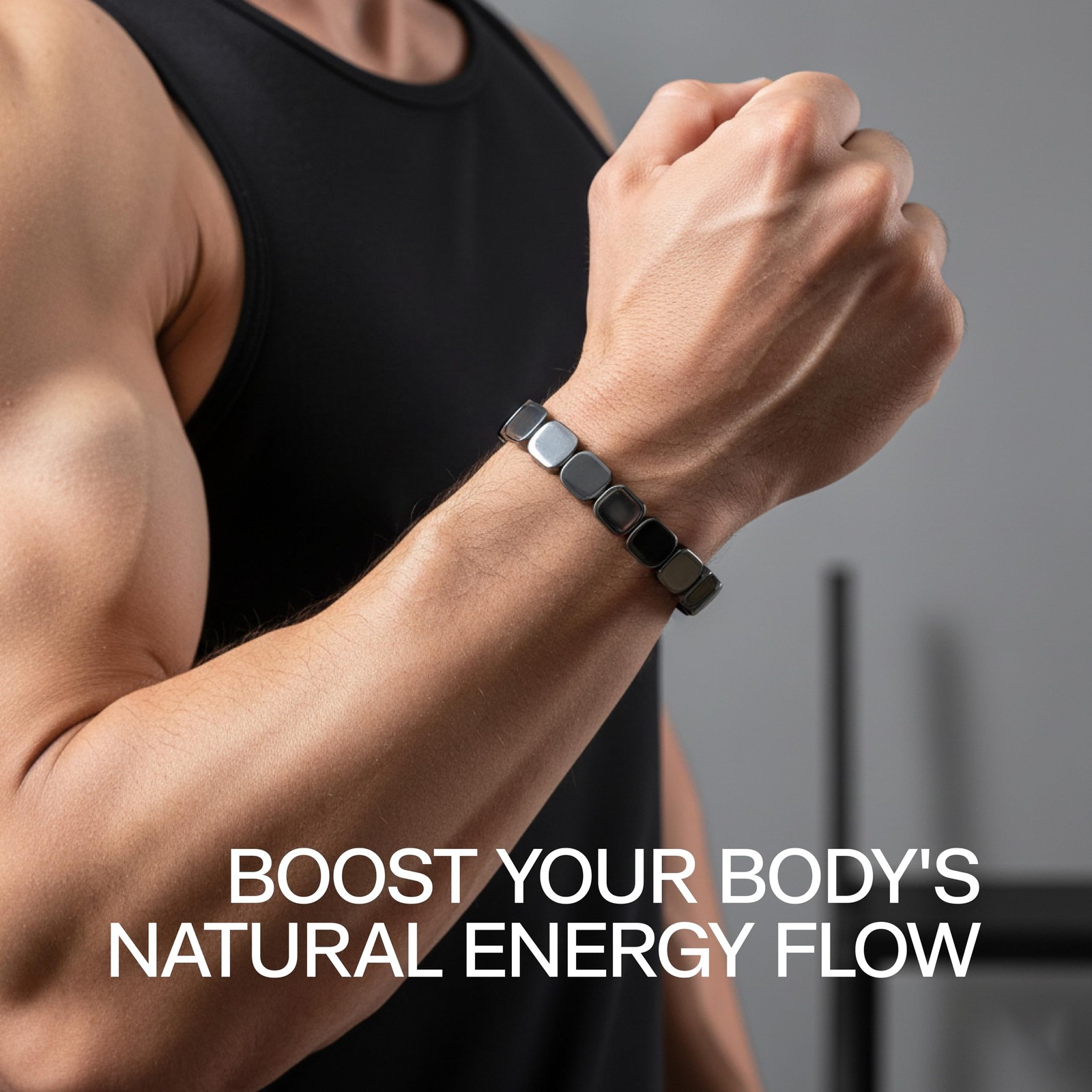 1/2X Hemys Hematite Bracelet for Men Hemios bracelet Male Energy Jewelry Gifts