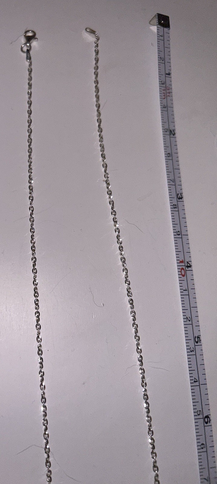 24” Twisted Rock 925 Sterling Silver Unisex Chain 1mm Width 925 Stamped