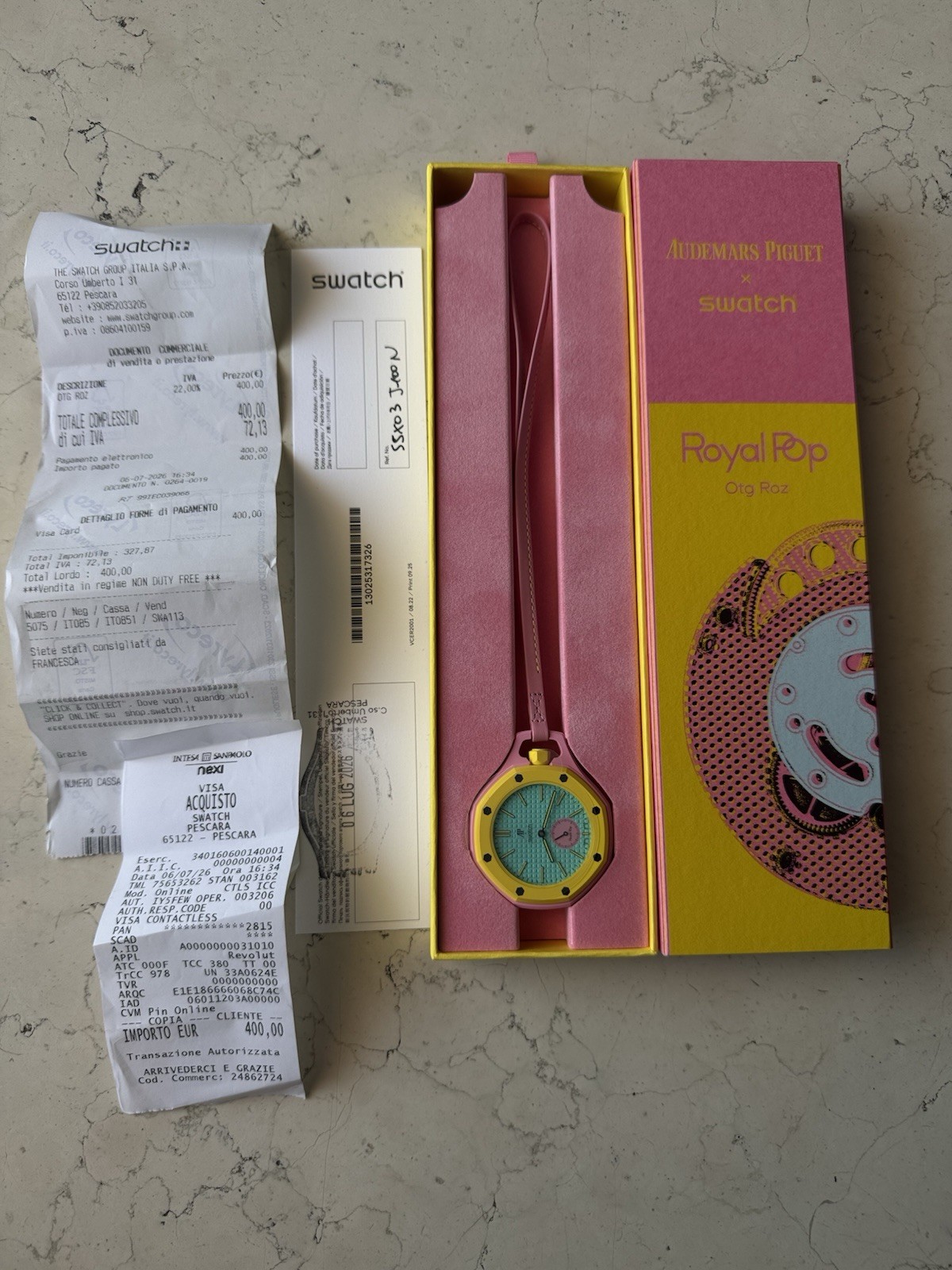 Swatch x Audemars Piguet AP Bioceramic Royal Pop Soap Otg Pink SSX03J100N