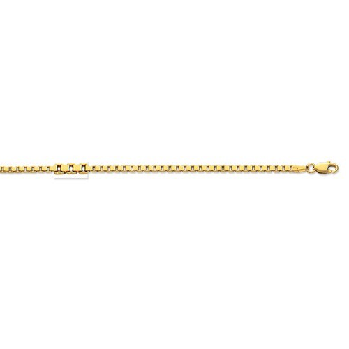 14k Yellow Gold 24″ Classic Box Link Pendant Chain/Necklace 0.7mm 2 grams