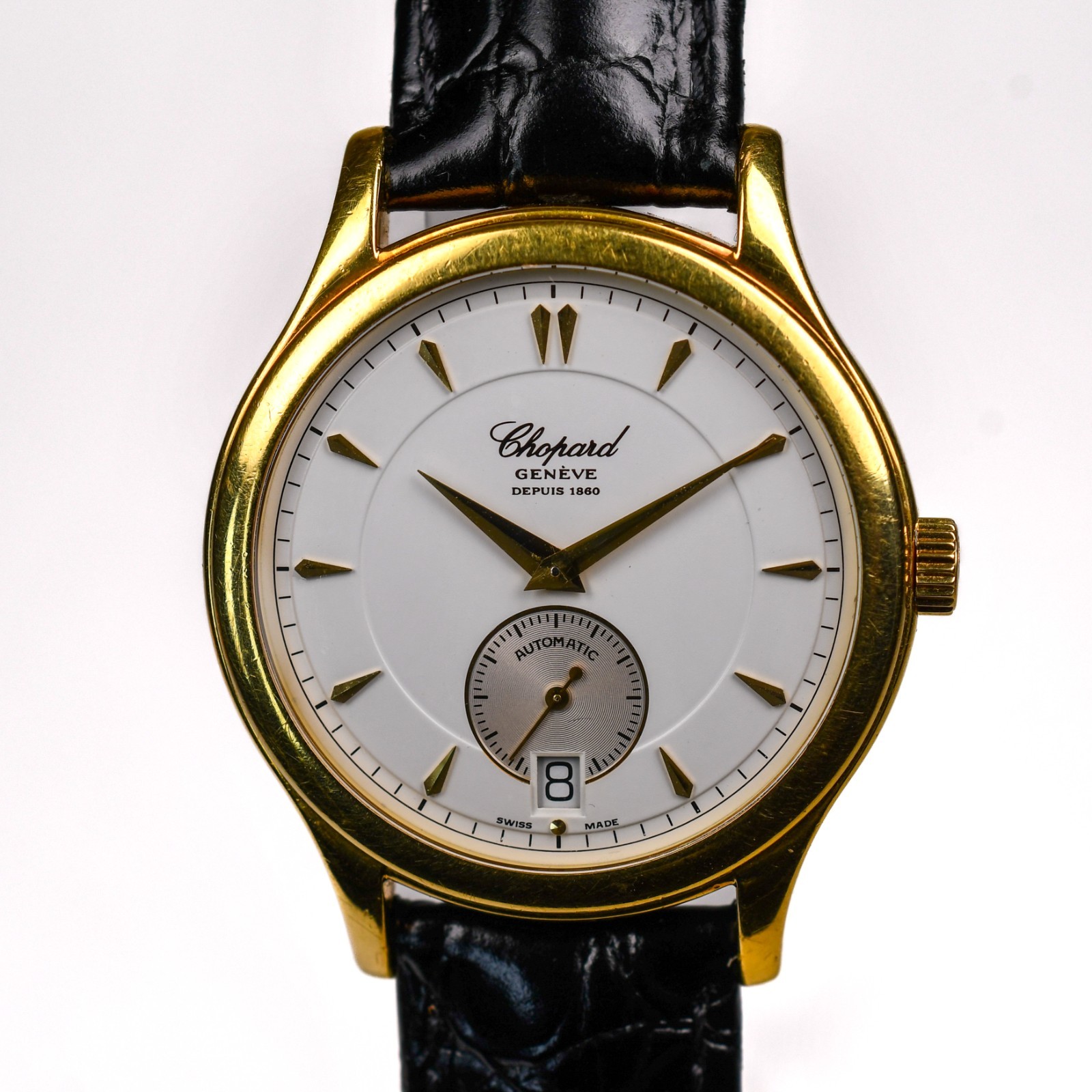 Chopard 16/1860 36mm 1998 Caliber 3.96 18k Yellow Gold Full Set Double Back Auto