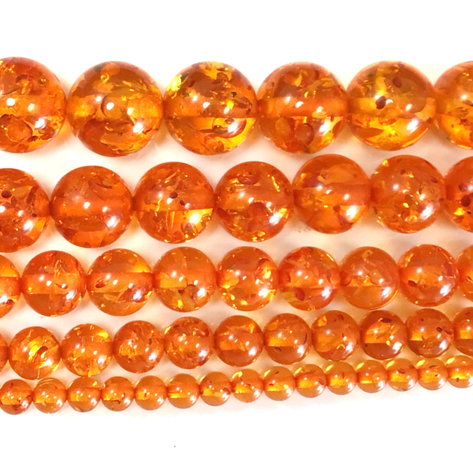Man made Amber Round Beads 15″ strand 4mm 6mm 8mm 10mm 12mm Yellow Gold Bead