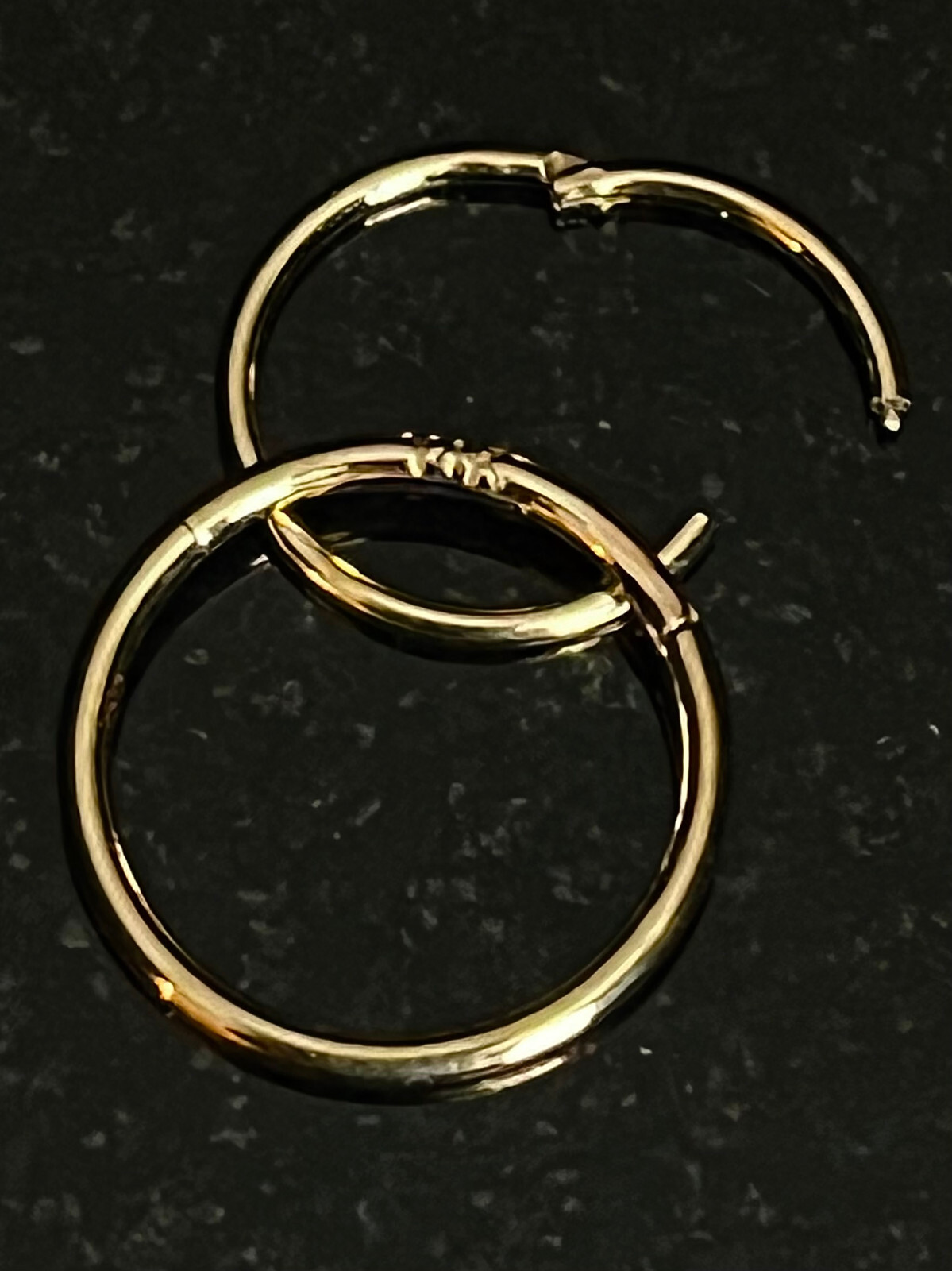 1pc Solid 14kt Gold Hinged Segment Ring Septum Nose Ring Helix Cartilage Clicker