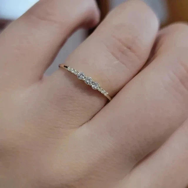 1.50 Ct Round Cut Simulated Diamond Engagement Band Ring 14k Yellow Gold Plated