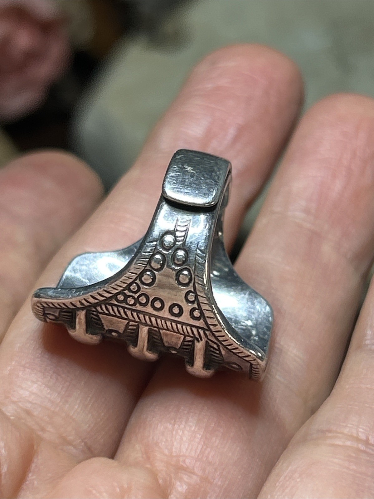 56. David Andersen 925 Viking Replica Copy Orig.Year 300 Saga Ring Adj, 14.9g