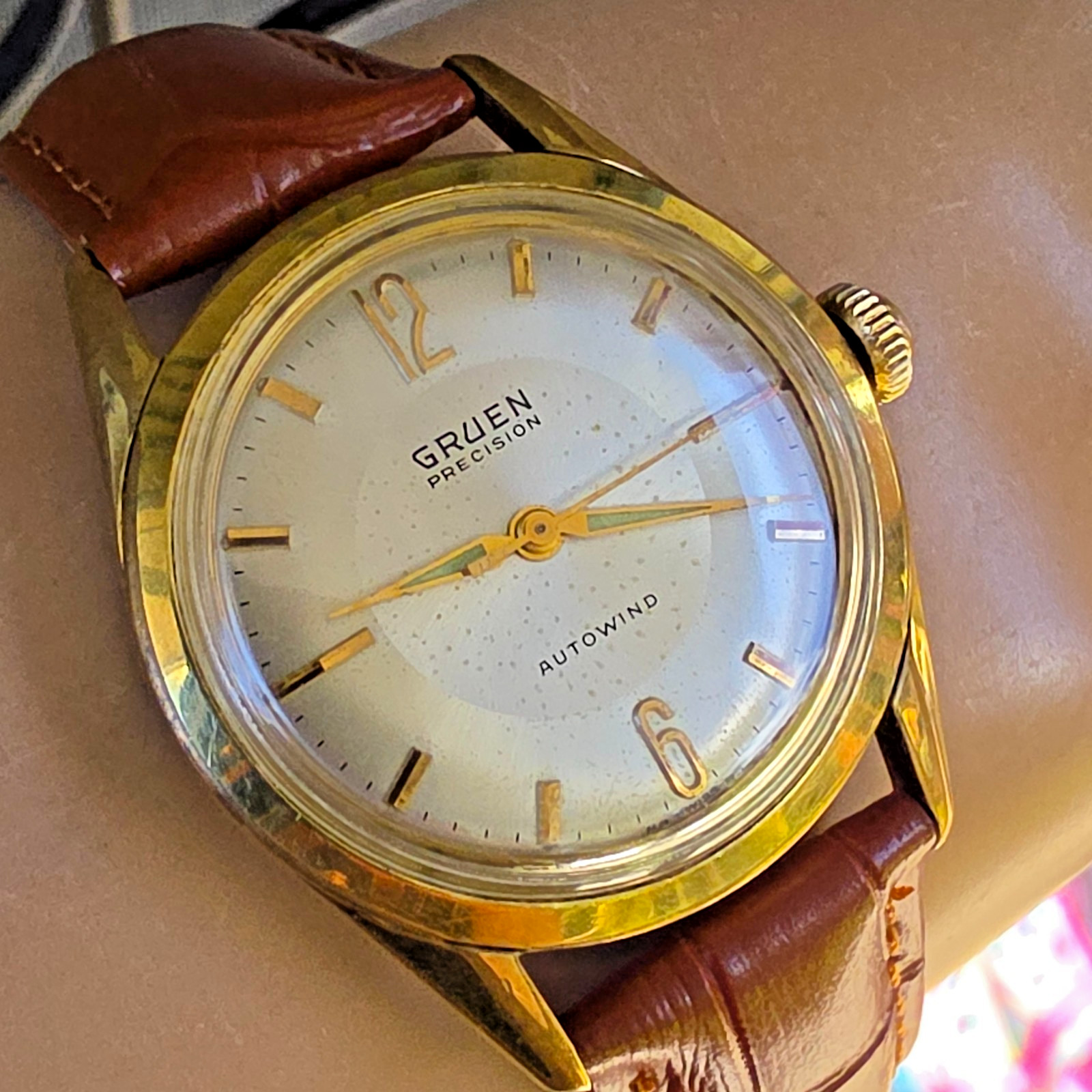 Vintage GRUEN men’s automatic watch N710SS SWISS 1960s