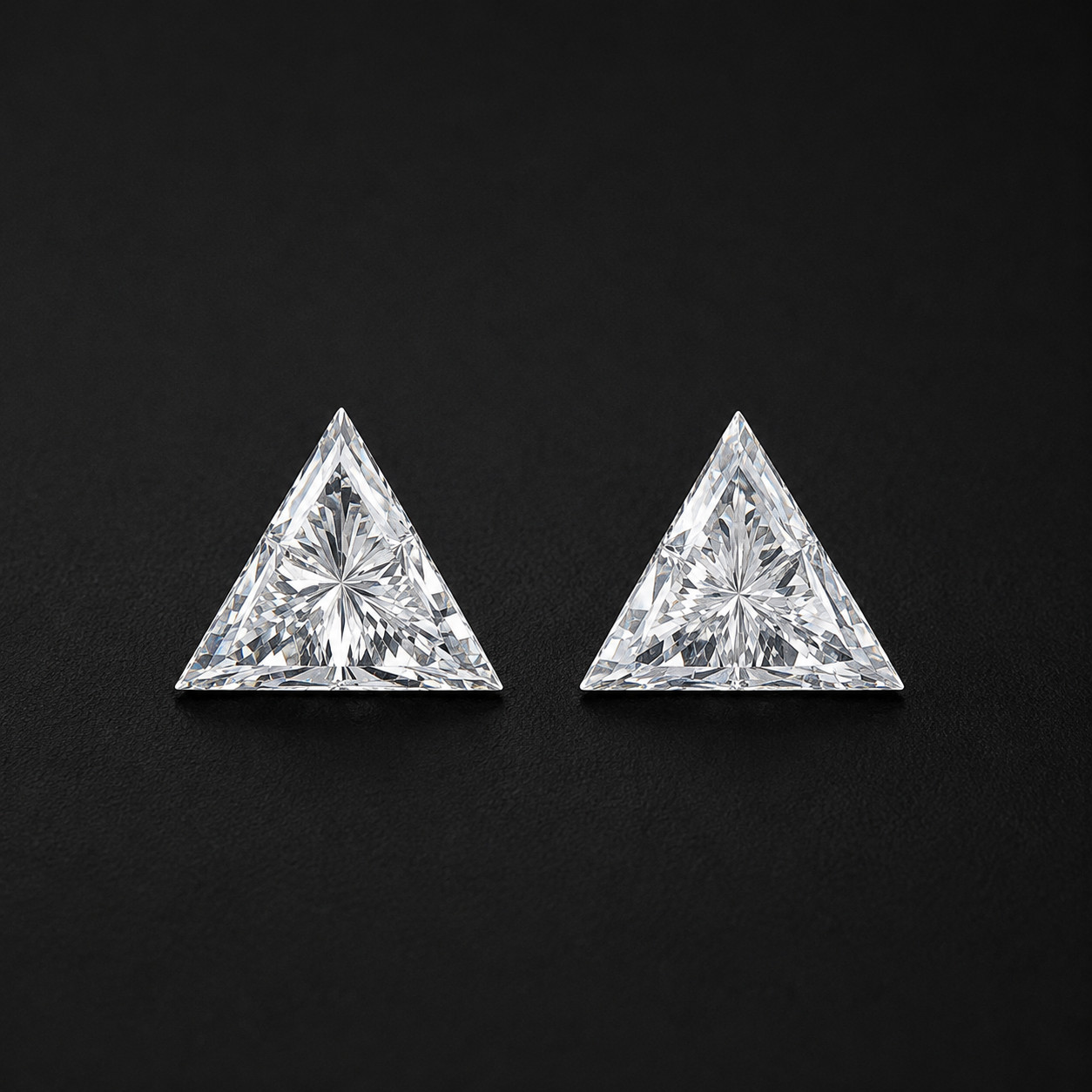3x3mm Triangle D color Lab grown Diamond IF Clarity GIE Certified Loose Gemstone