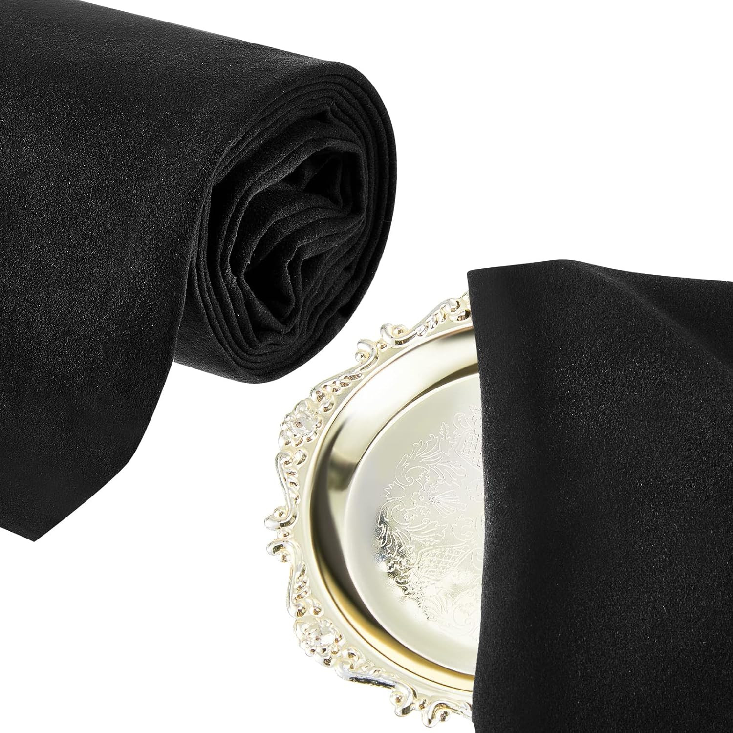 2 Yards anti Tarnish Silver Cloth Luxury Polishing Cloth by the Yard for Jewelry