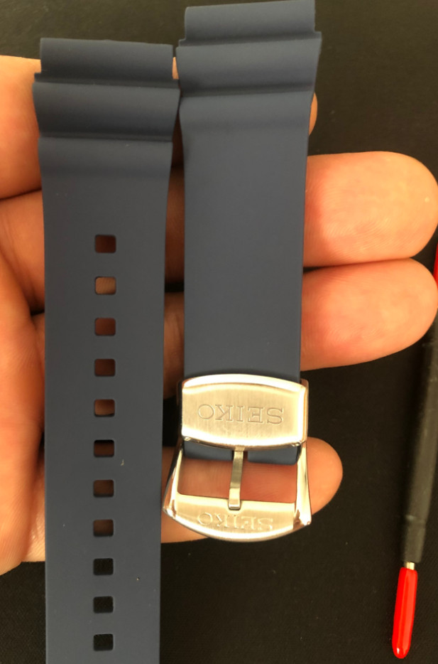 Seiko 22mm Blue Silicone Strap For Samurai And SRPA83 R03K011J0 Prospex Turtle