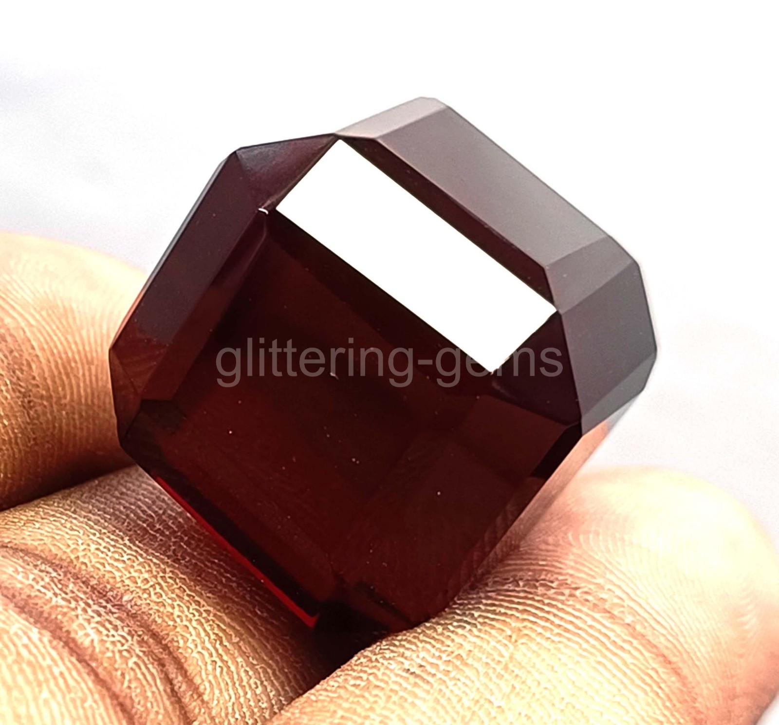 59.55 Ct Cube Cut Natural Blood Red Ruby IGL Certified Loose Gemstone 5JOR