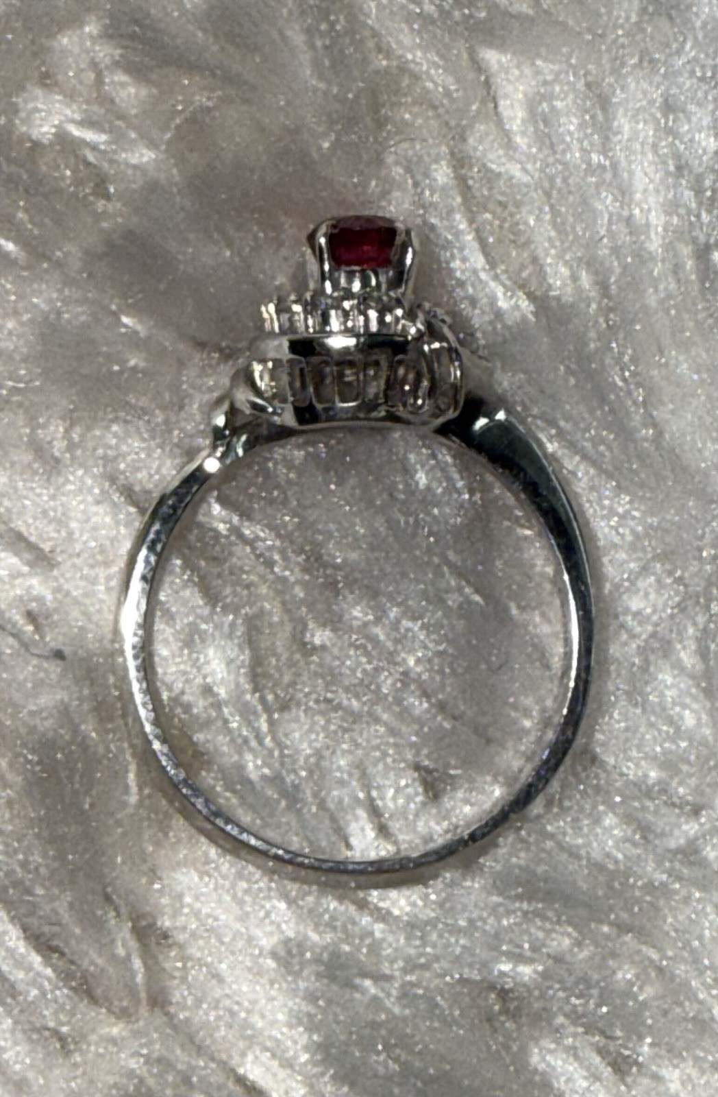 Vintage Platinum Ruby And Diamond Cocktail Ring 0.62ctw