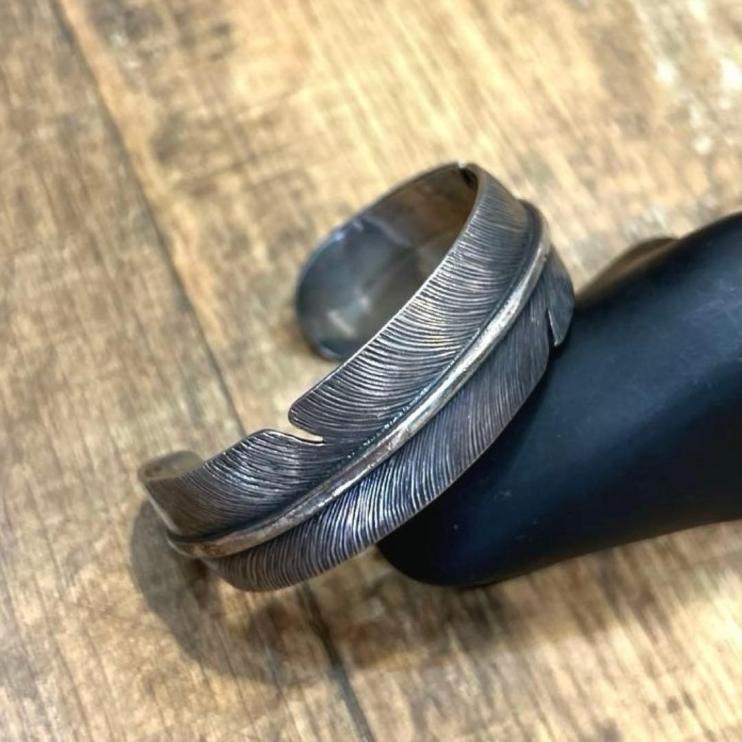 CHAN LUU Silver Feather Bangle Bracelet Used Not specified good condition item
