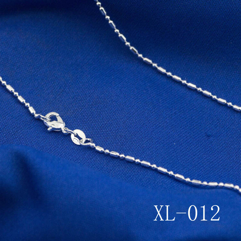 5pcs 925 Silver 16-30inch Necklace Bamboo Ball Chain Fashion Clavicle Jewelry