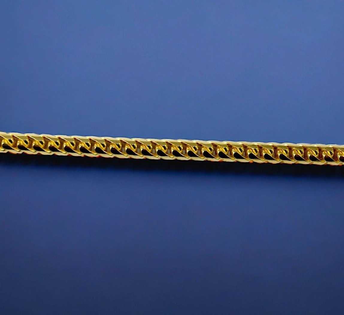 14K Yellow Gold SOLID Franco Round Box Necklace Chain Real Gold 1mm-6mm 16″-30″