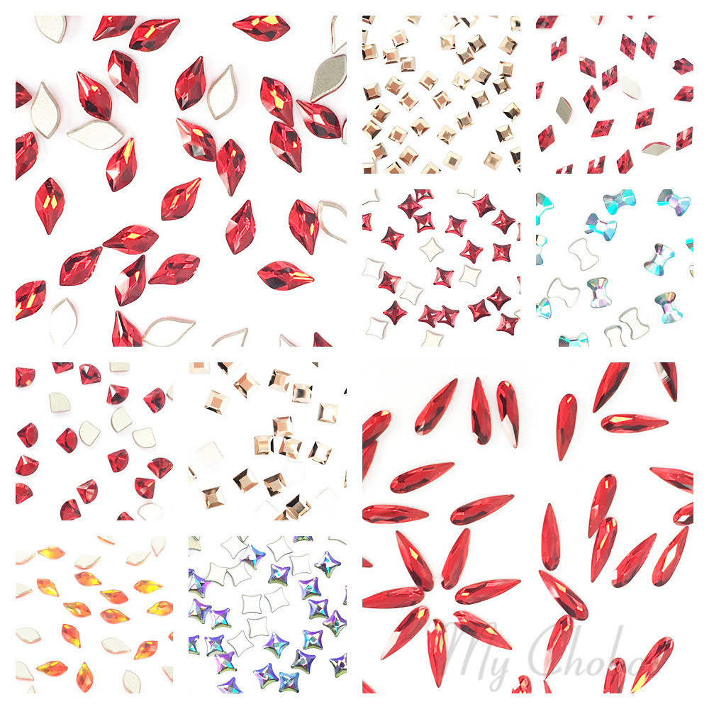 Swarovski Crystal Flatbacks Special Shape Rhinestones nail art mixed * U Pick