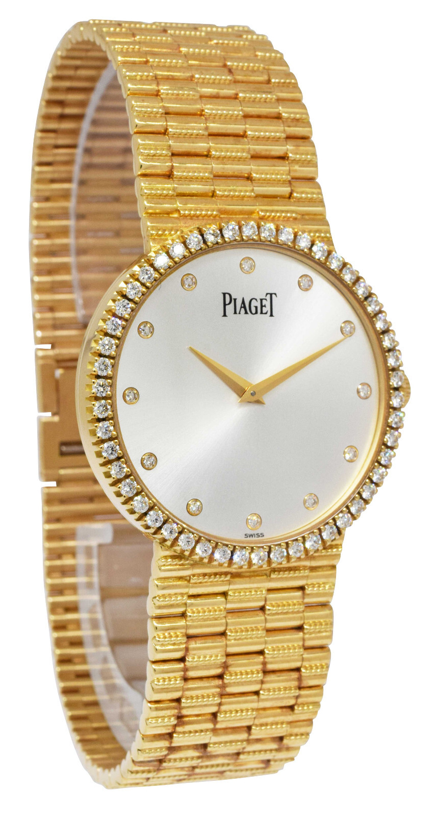 Piaget Dancer Traditional 18k Yellow Gold Diamond 32mm Manual Watch P10491