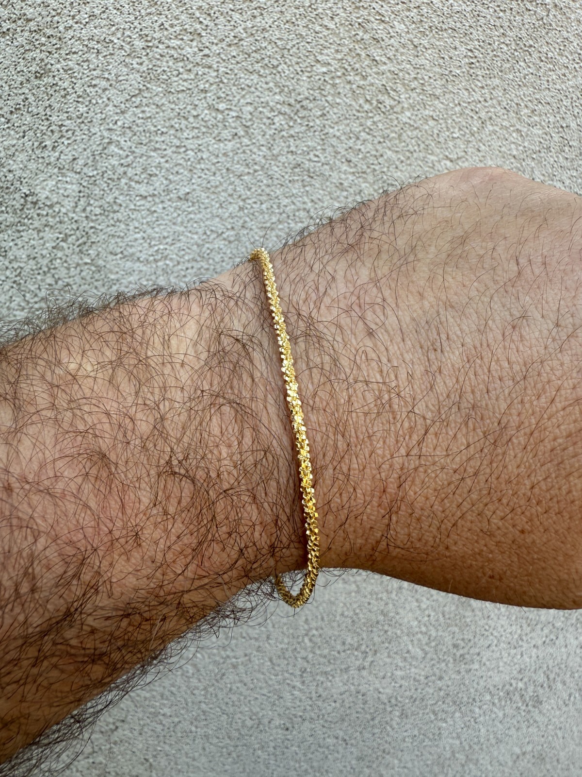 Real Solid 14k Gold Vermeil 925 Silver 3mm Sparkle Rope Bracelet 6-8.5″ Long