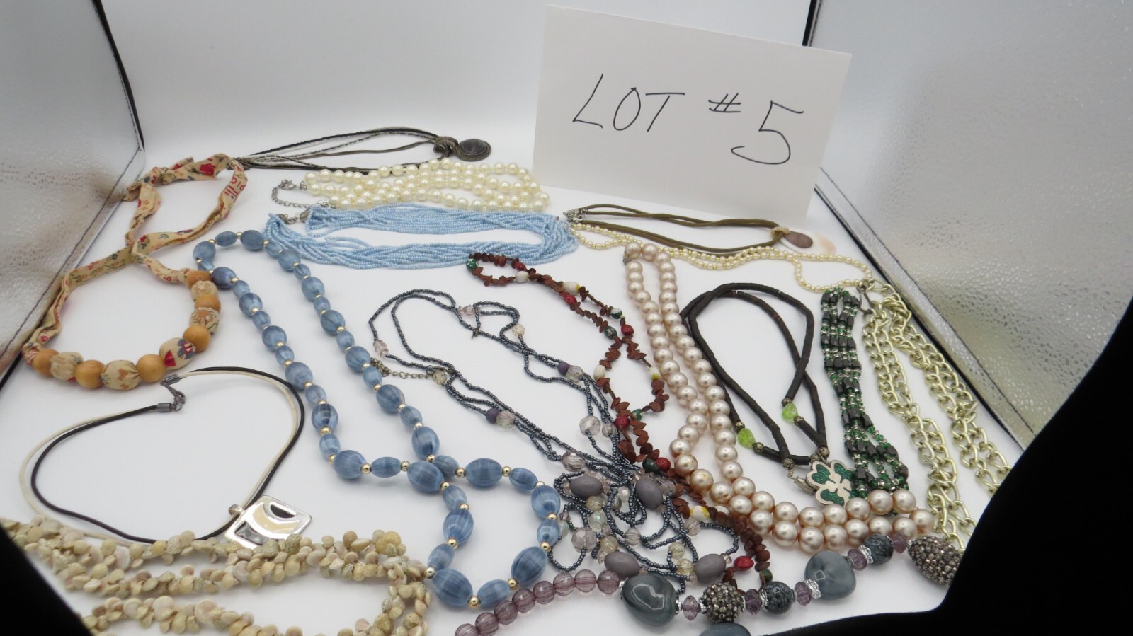 Costume Jewelry Lot 16 Necklaces 13 Bracelets 9 Earrings 6 Pins/Pendan Resale #5