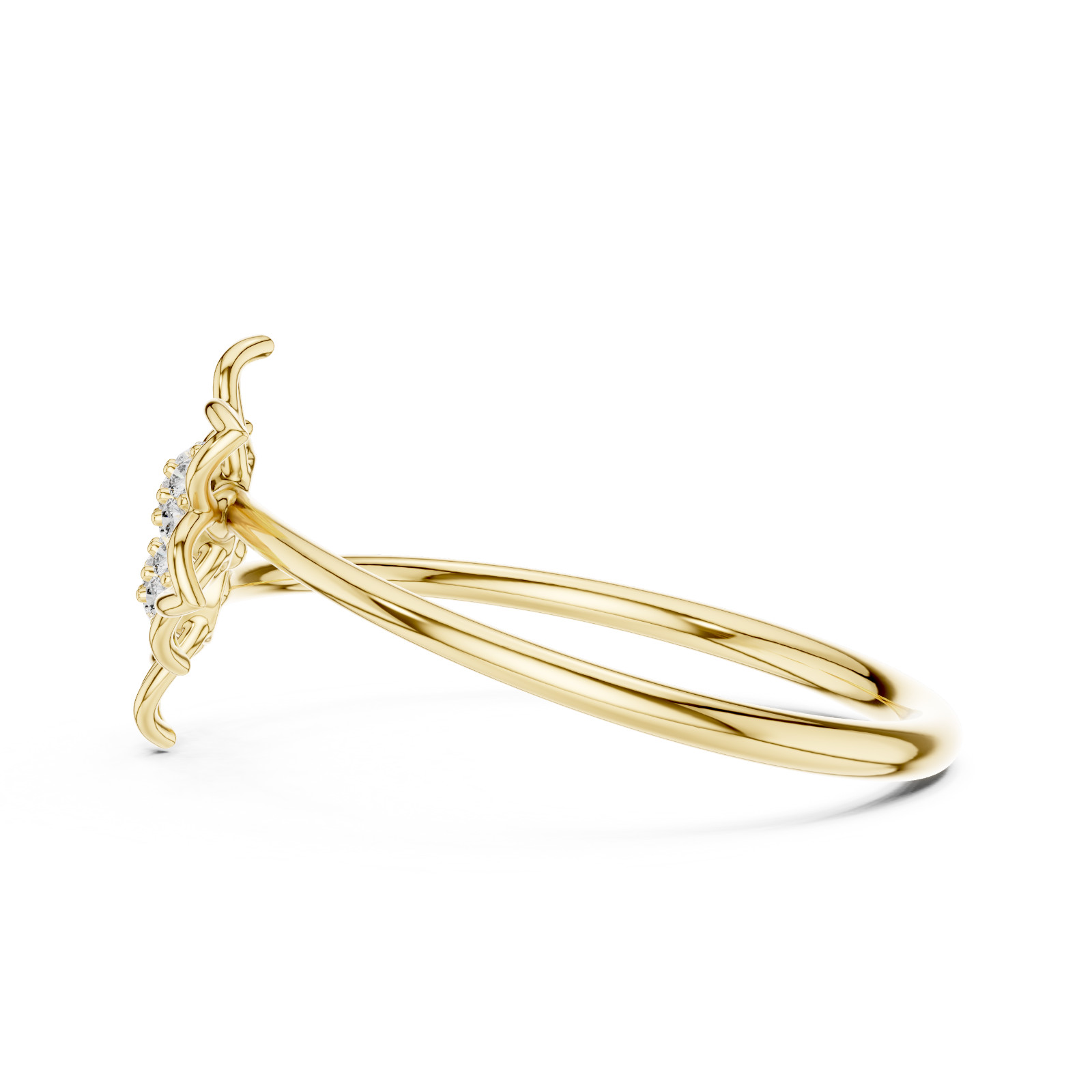 Certified VVS1 Round Natural Diamond Split Shank Anniversary Ring 14k Gold Over