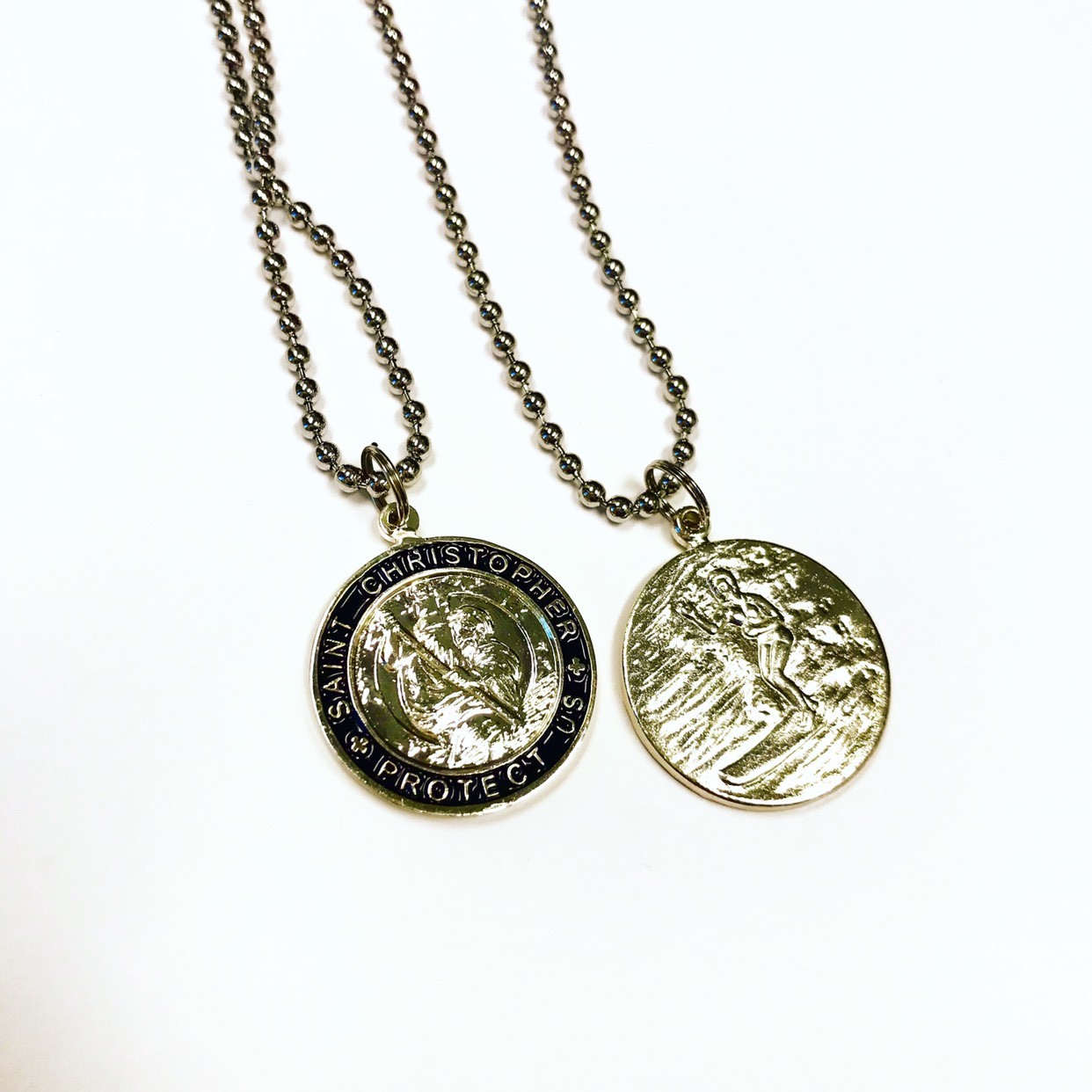 Beach Saint Large St. Christopher Necklace Medal Quarter Size -New Surf Necklace