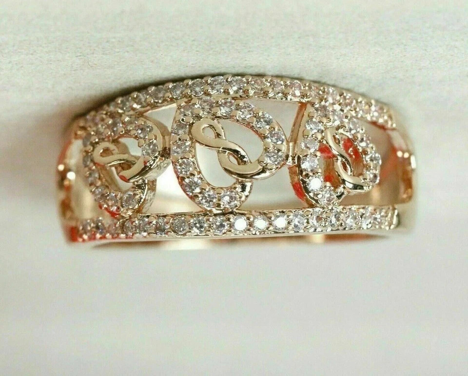 1.9Ct VVS1 Round Cut Lab Created Diamond Engagement Wedding 14k Gold Finish Ring