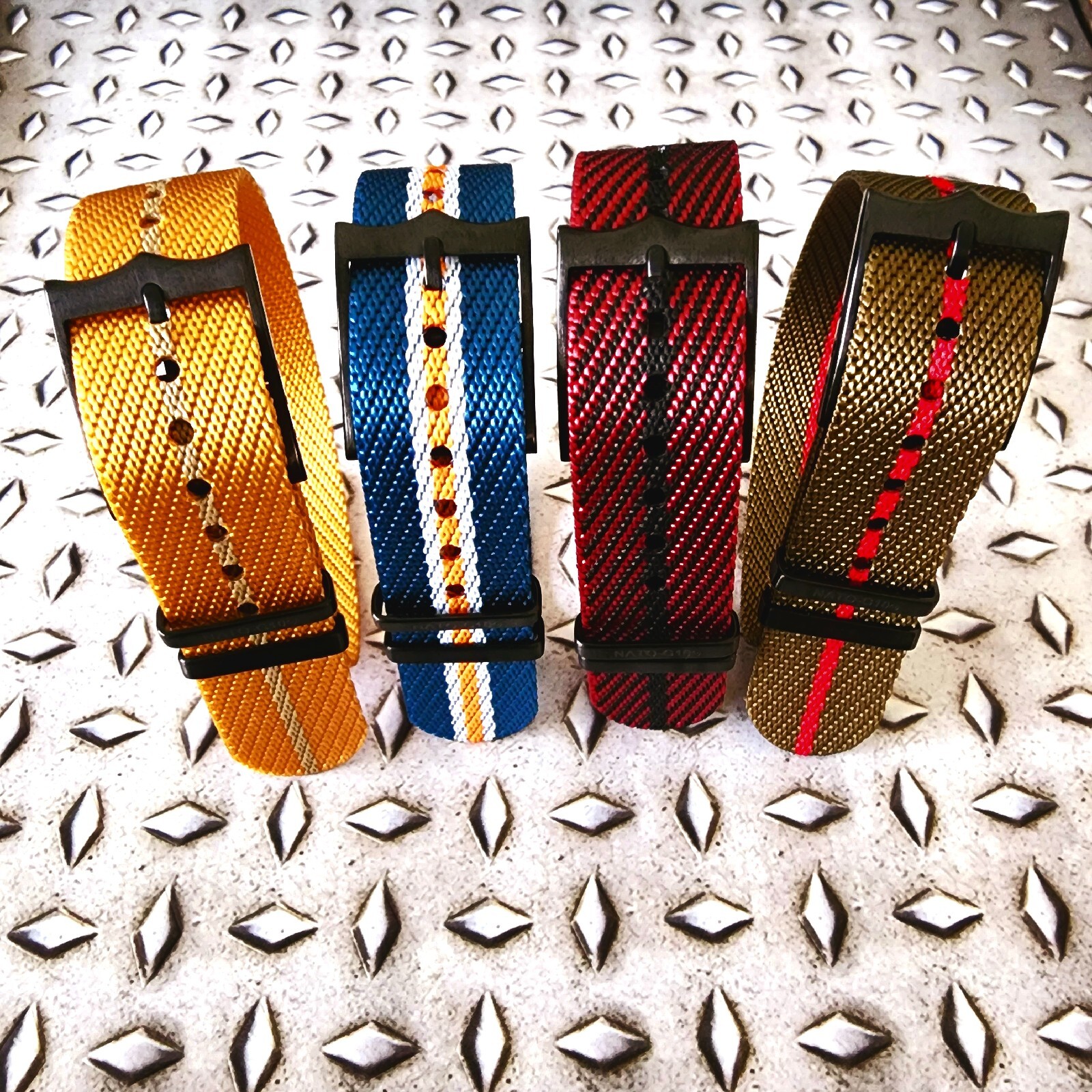 NATO ® Strap Twill Weave Single Pass Adjustable Nylon G10 watch band PVD Buckles
