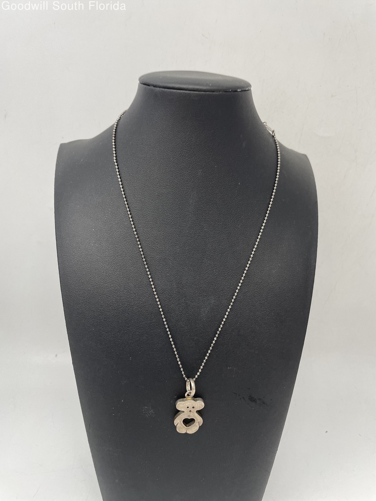 Tous Women’s Silver Stamped Necklace