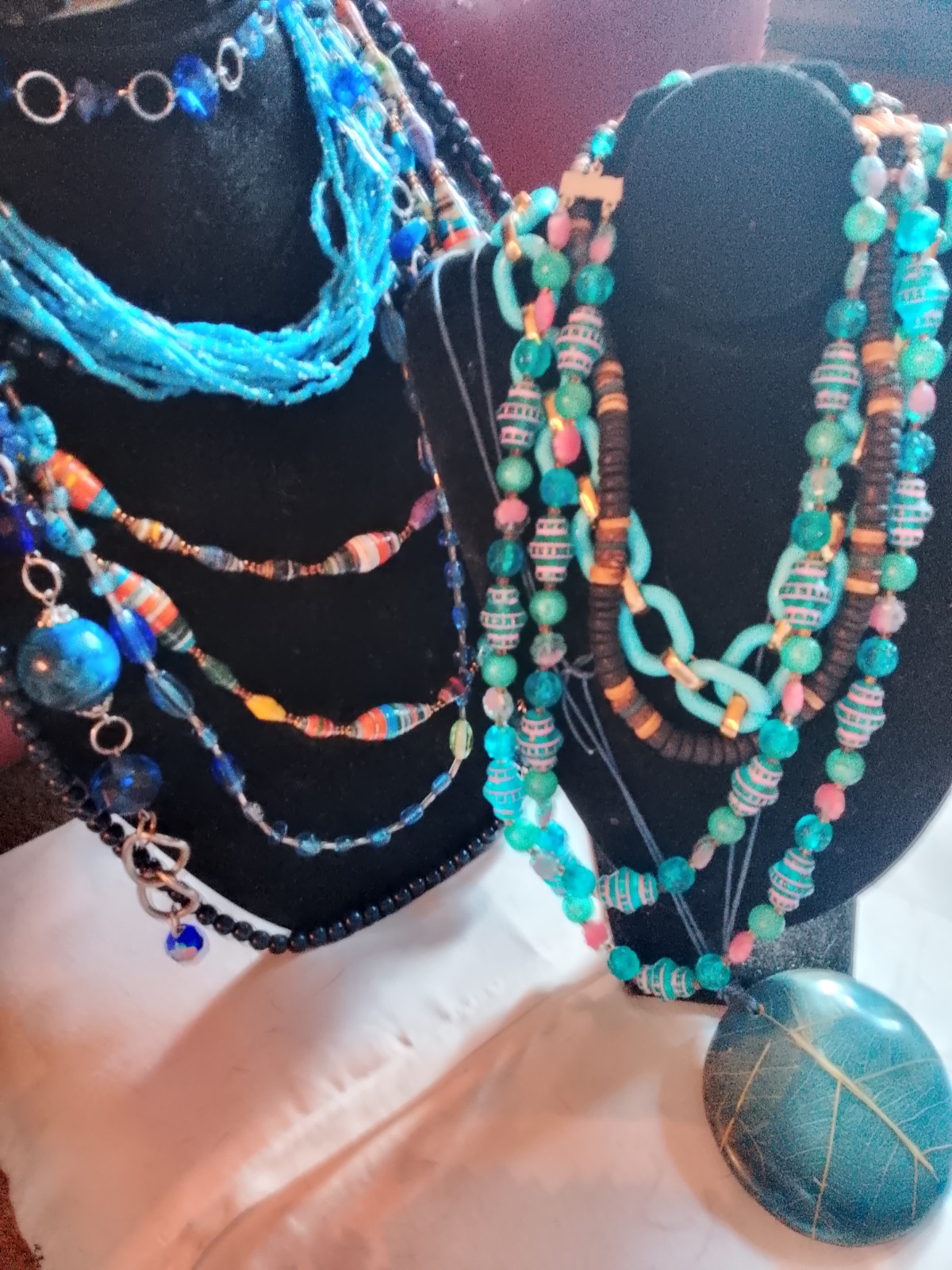 Mixed Lot Women’s Fashion Necklaces & Pendants Multicolor Beaded Mixed Materials