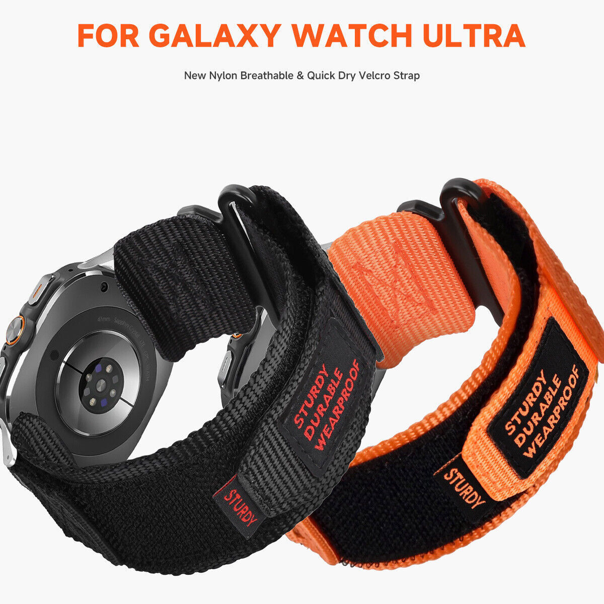 Nylon Strap for Samsung Galaxy Watch 7 Ultra 47mm Loop Band Camouflage Wristband