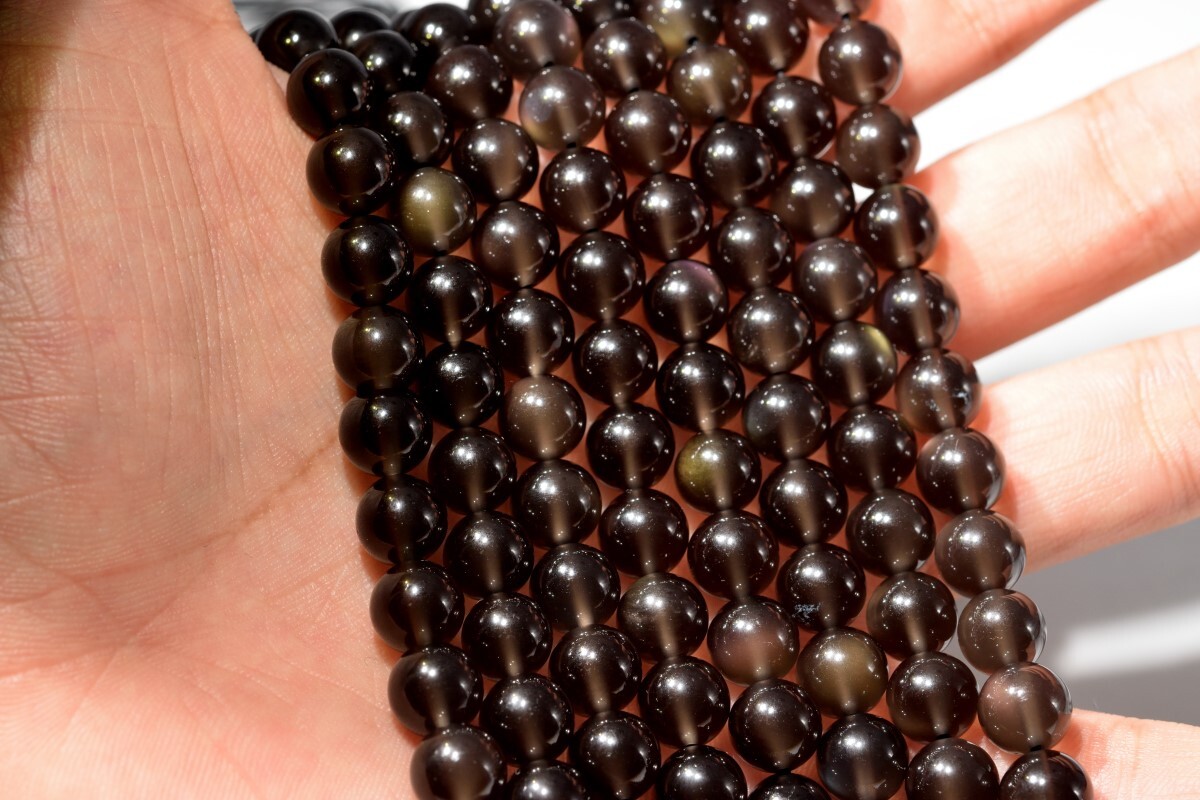 Natural Rainbow Obsidian Transparent Beads Grade AAA+ Round Loose Beads 6/8MM