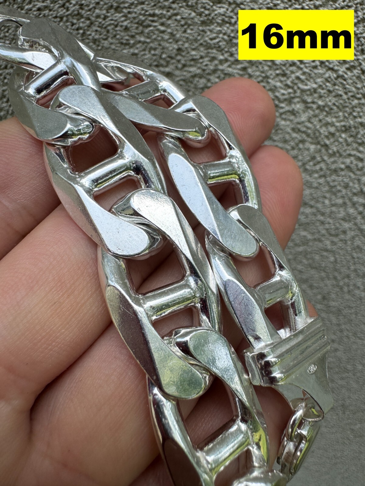 Real Solid 925 Sterling Silver Mariner Link Bracelet ITALY 2.5-16mm ITALY MADE