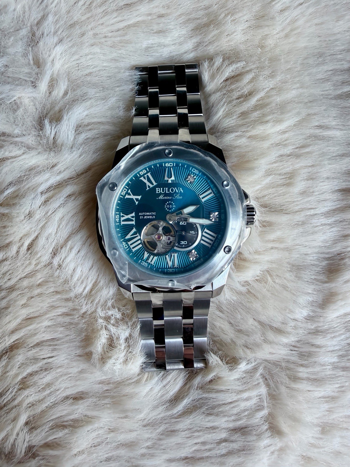 Bulova Marine Star Marc Anthony A (98D184) Unworn – Diamond Accent 1, 3, 5