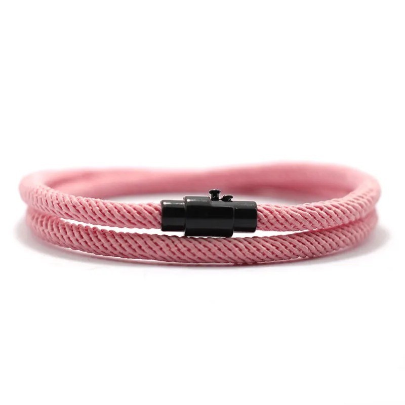 Simple Style Men’s Rope Bracelet Double Layer Thread Fabric Casual Accessory