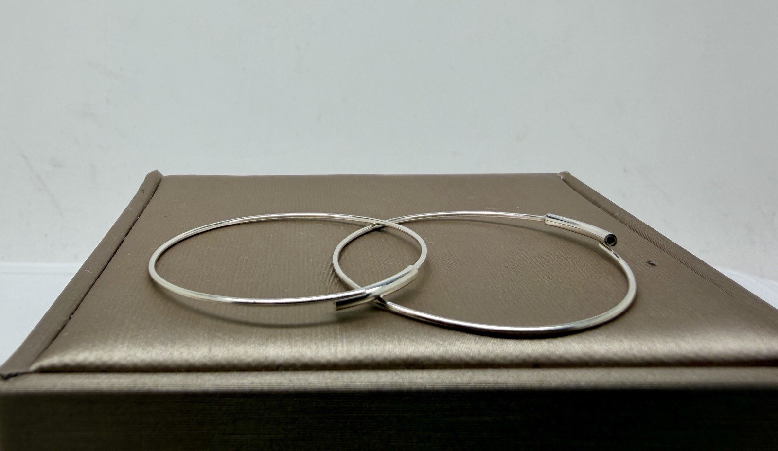 1.5” Light 35mm 1.5mm Thin Sterling Silver 925 Endless Hoop Earrings Earring