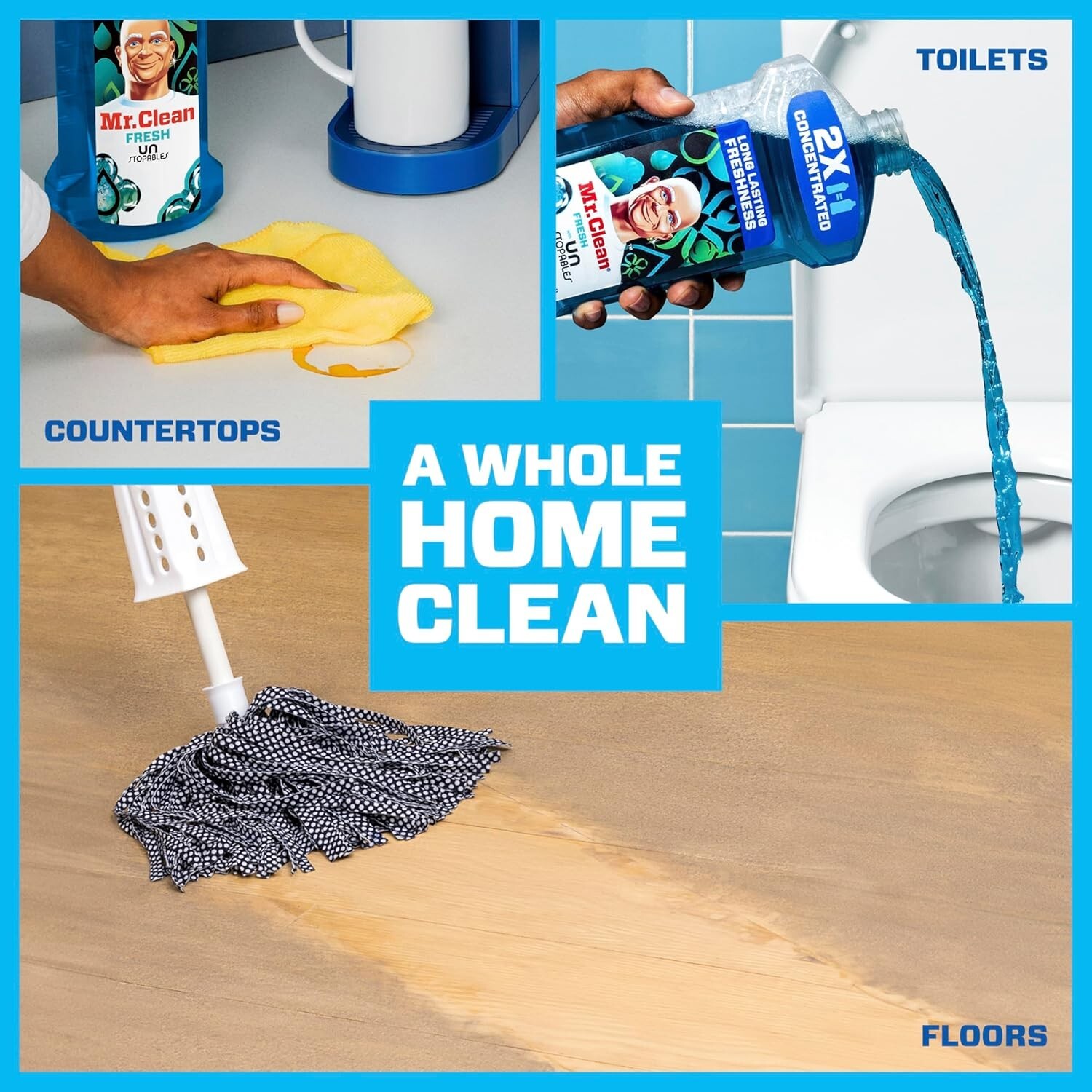 Mr. Clean 2X Concentrated Multi Surface Cleaner with 41 Fl Oz (Pack of 1)