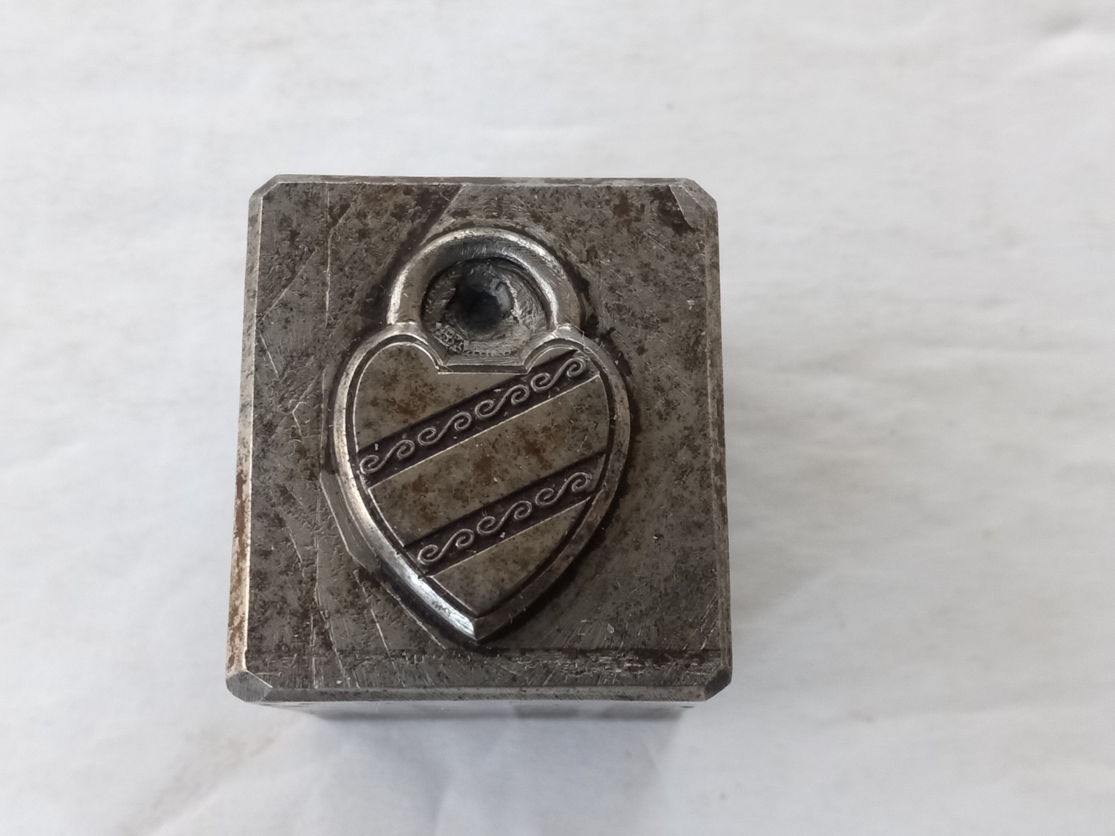 Antique Steel Mold Die Hub Hob Stamp Jewelry Tool Pendant Heart Lock Locket