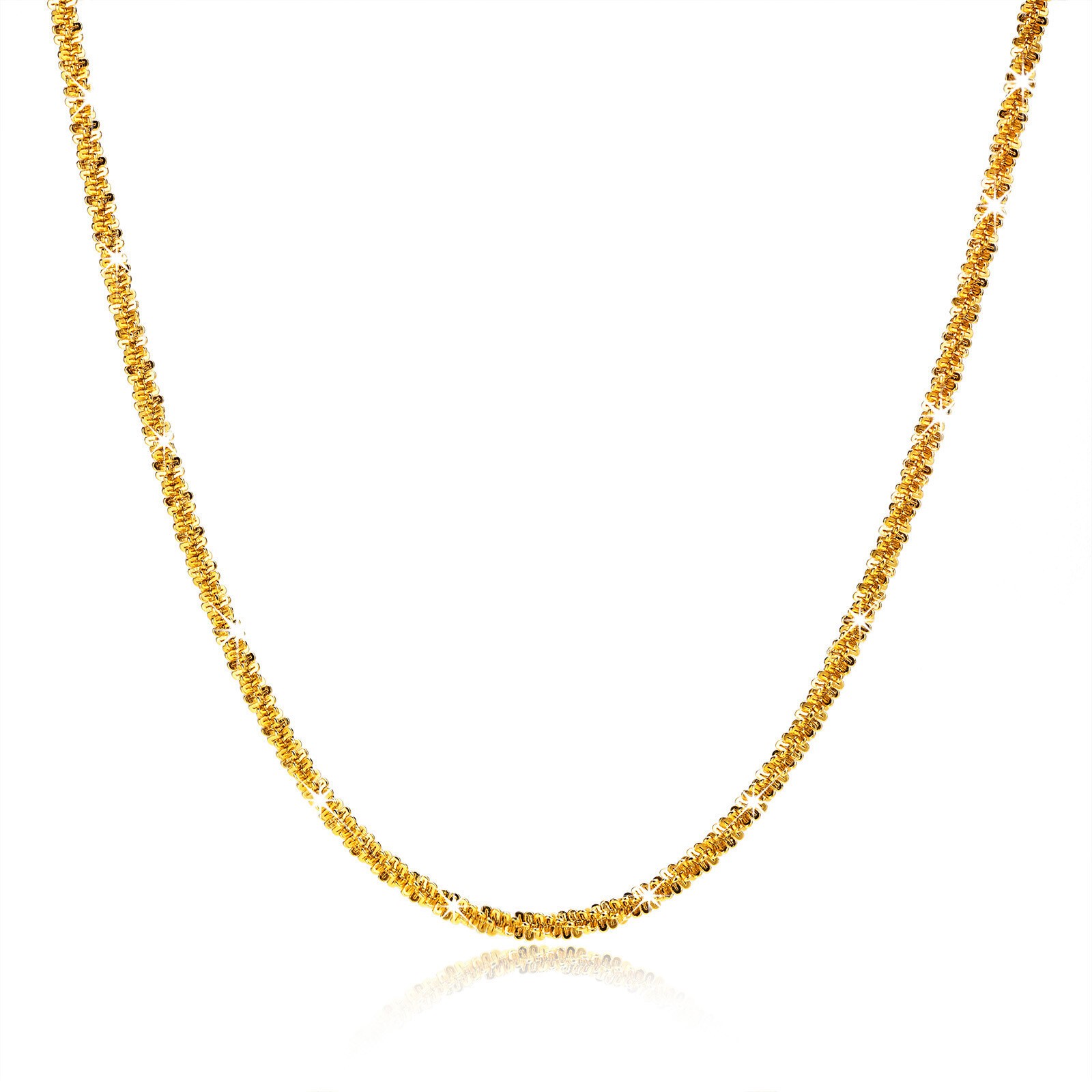 Sparkling Starry Necklace Titanium Steel 18K Gold Plated Chain Fashion Jewelry