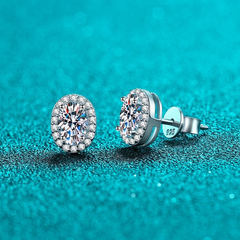 5/6.5mm Pear Cut Moissanite Stud Earrings Women 925 Sterling Silver Pass Tester